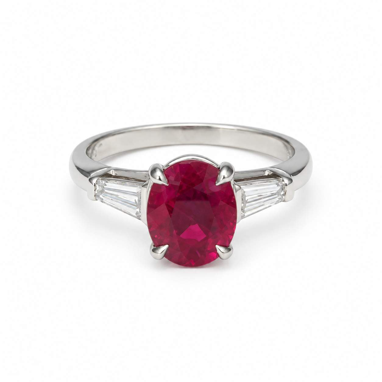 GIA Certified 2.08 Carat Burma Ruby & Diamond Ring