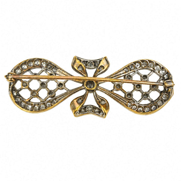 Art Deco Diamond Bow Brooch