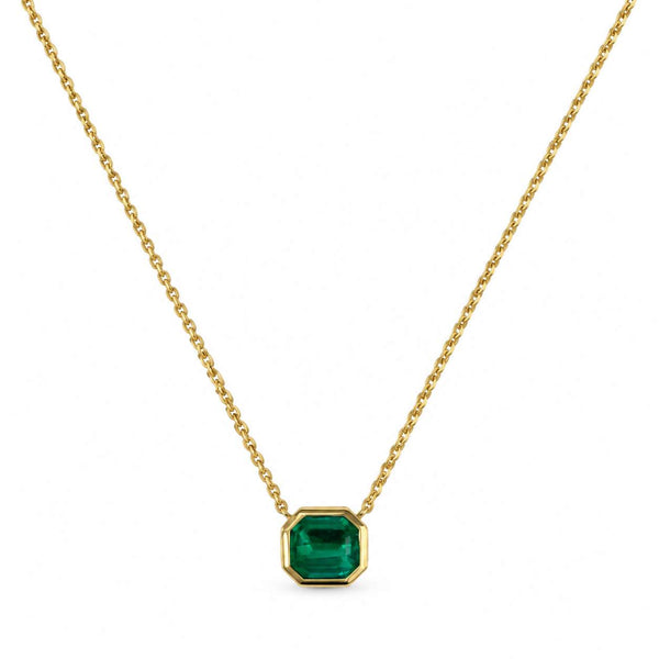 Colombian Emerald 18K Gold Necklace
