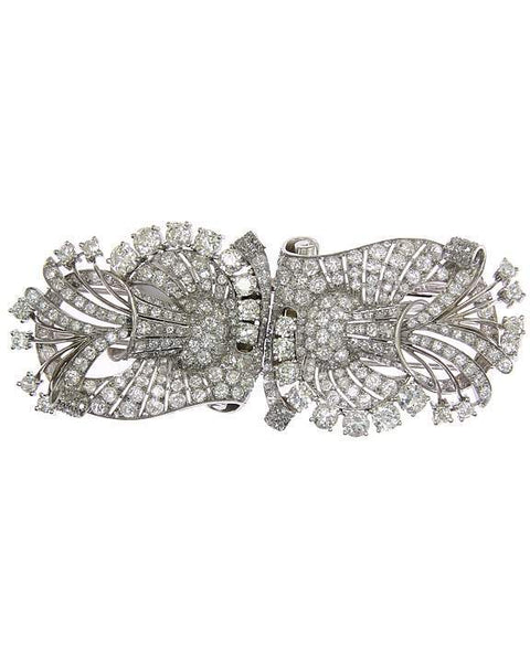 GLAMOROUS DIAMOND ART DECO PIN/CLIPS