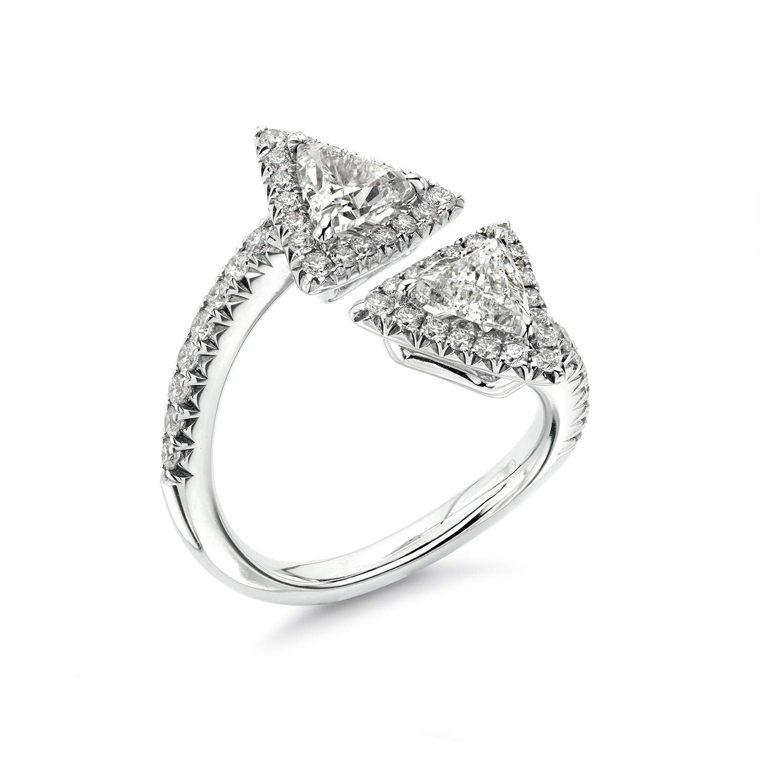 TRILLION DIAMOND WRAP RING