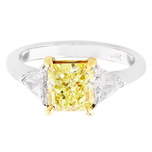 YELLOW RADIANT DIAMOND ENGAGEMENT RING