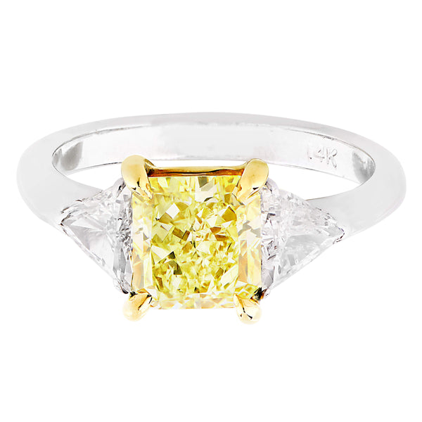 YELLOW RADIANT DIAMOND ENGAGEMENT RING