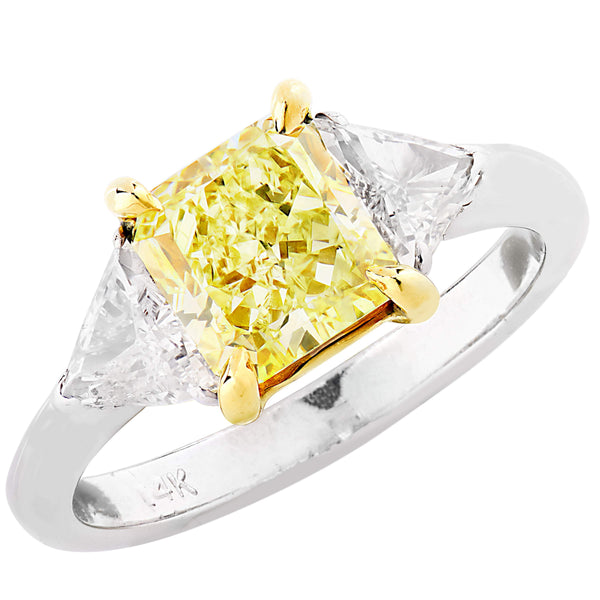 YELLOW RADIANT DIAMOND ENGAGEMENT RING