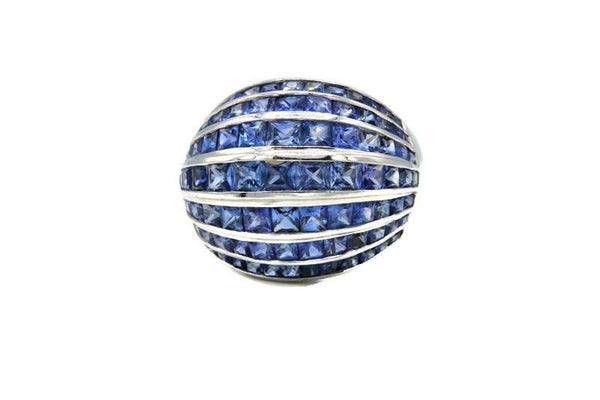 CHANNEL SET SAPPHIRE DOME RING Provident Jewelery