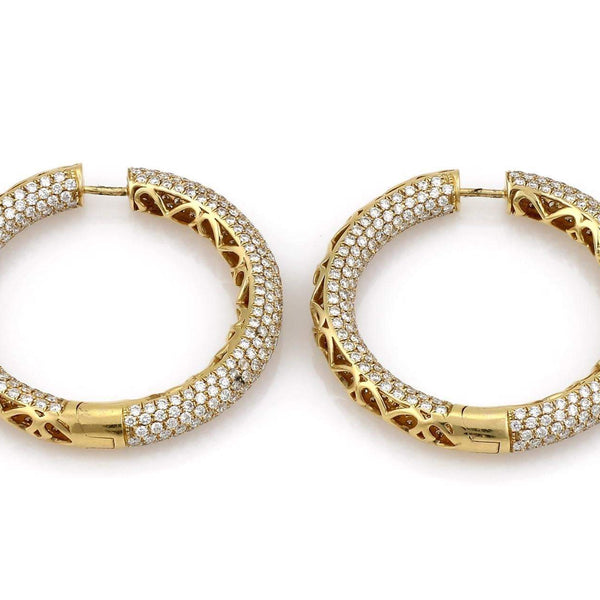 DIAMOND PAVE IN AND OUT HOOPS Provident Jewelery