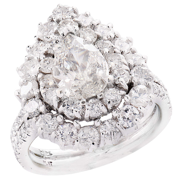 GIA Certified 1.03ct Pear Shape Diamond Cocktail Ring