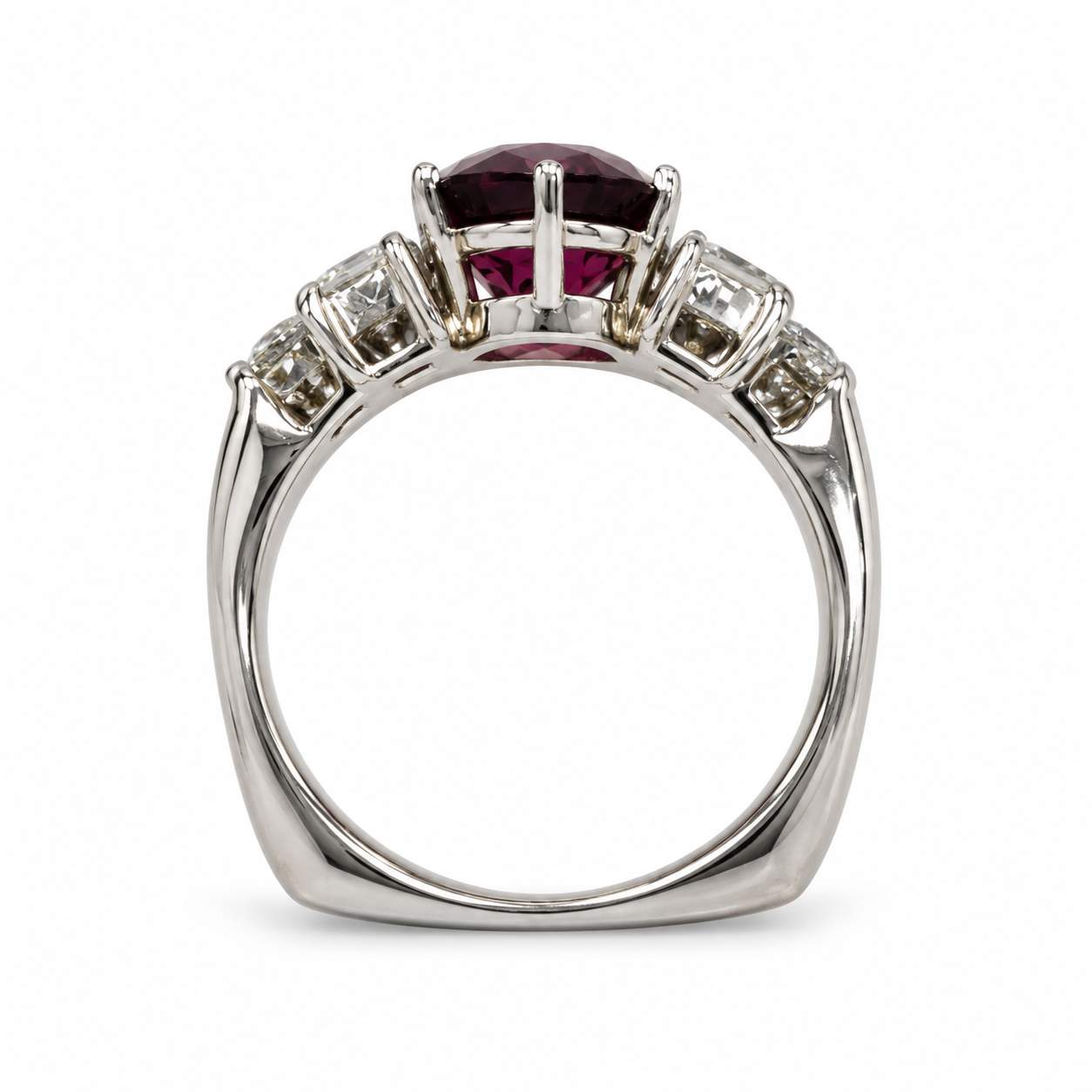 Oval Spinel & Diamond Ring