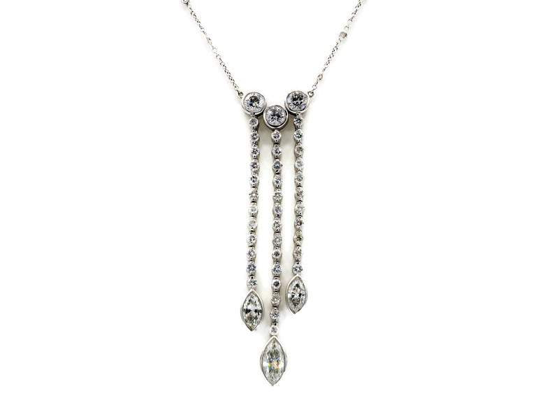 UNIQUE DIAMOND DROP NECKLACE