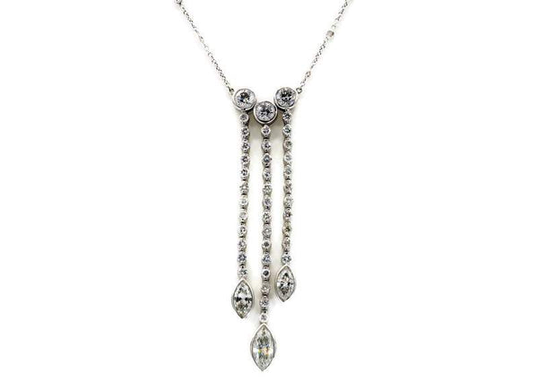 UNIQUE DIAMOND DROP NECKLACE