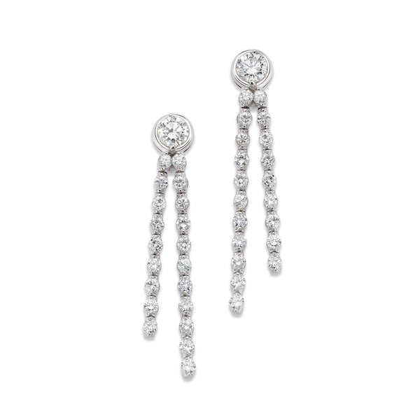 DIAMOND DOUBLE DROP EARRINGS