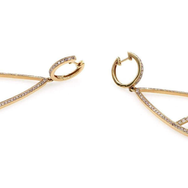 ROSE GOLD DIAMOND DANGLE EARRINGS