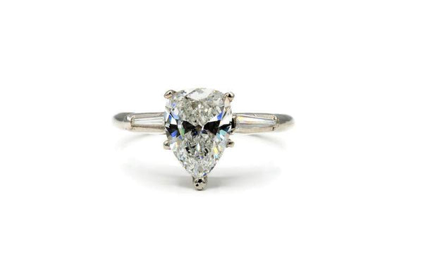 1.39CT PEAR DIAMOND ENGAGEMENT RING Provident Jewelery