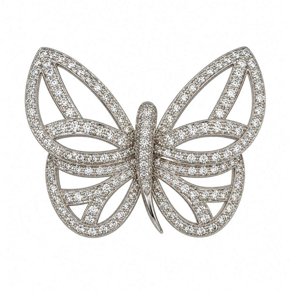 Diamond Butterfly Brooch