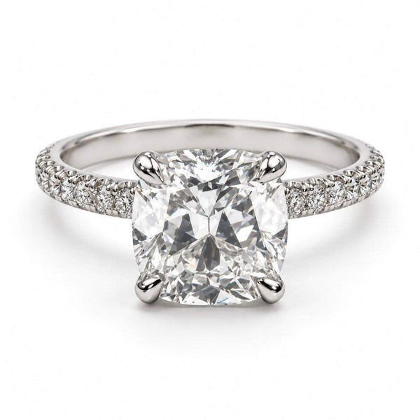 GIA Certified 2.01 Carat Cushion Cut Diamond Engagement Ring
