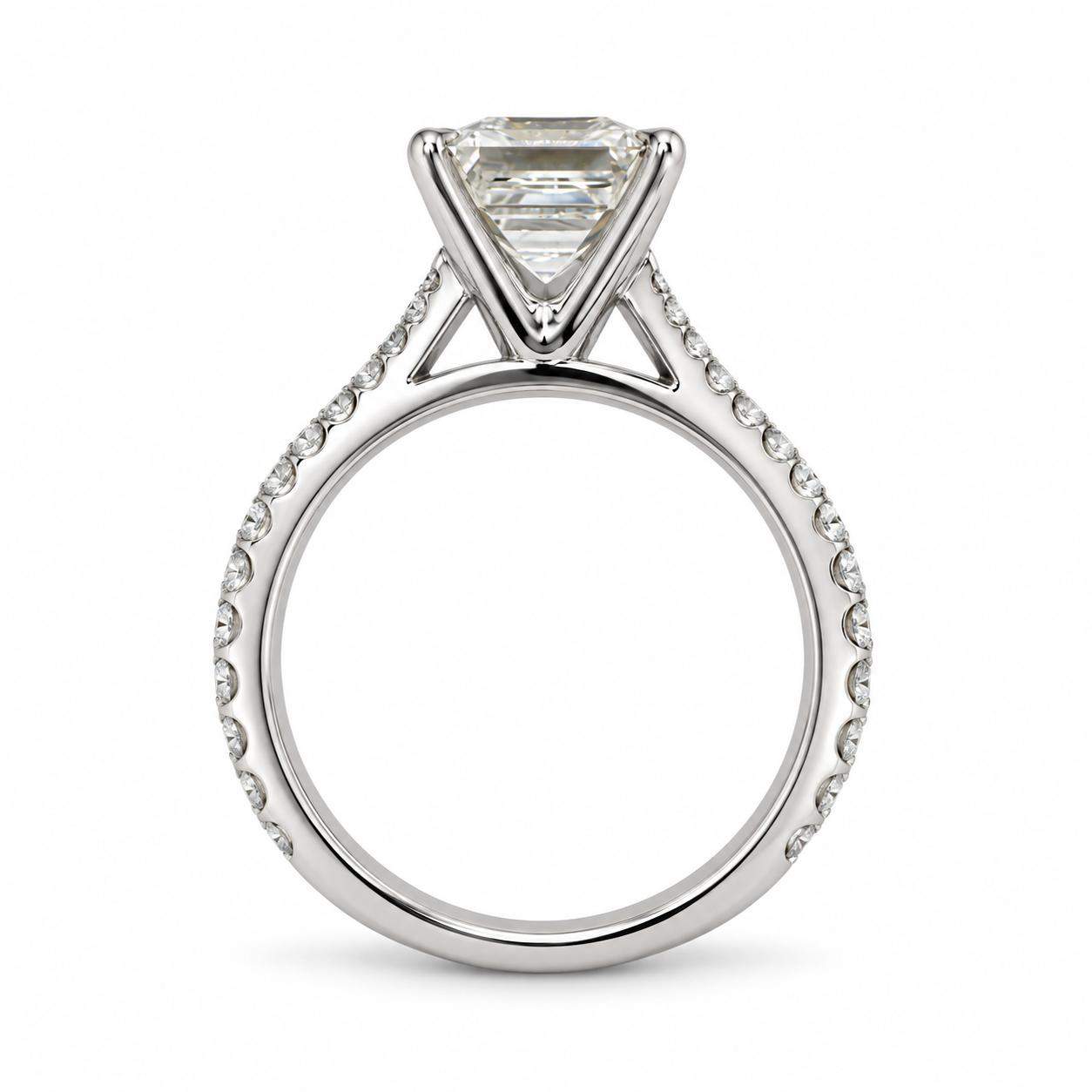 GIA Certified 2.19 Carat Asscher Cut Diamond Engagement Ring