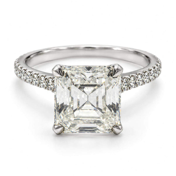 GIA Certified 2.19 Carat Asscher Cut Diamond Engagement Ring