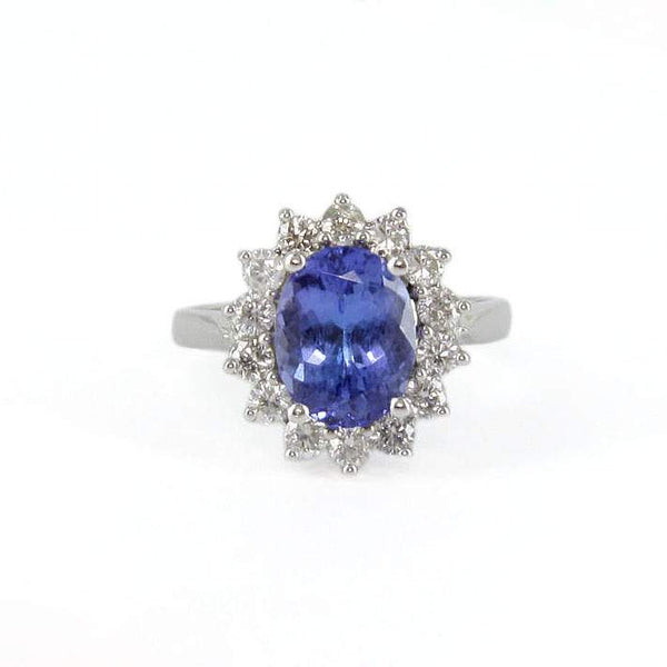 TANZANITE AND DIAMOND RING