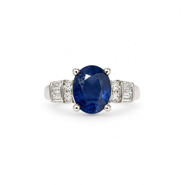 Oval Sapphire and Diamond Ring
