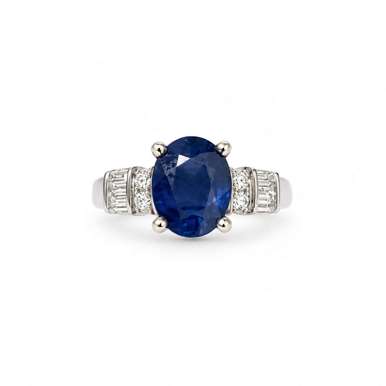 Oval Sapphire and Diamond Ring