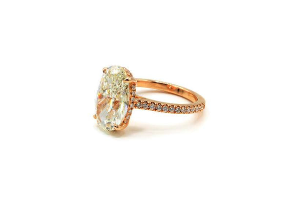 CUSTOM DESIGNED OVAL DIAMOND ENGAGEMENT RING