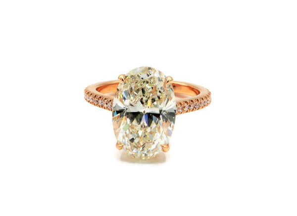 CUSTOM DESIGNED OVAL DIAMOND ENGAGEMENT RING