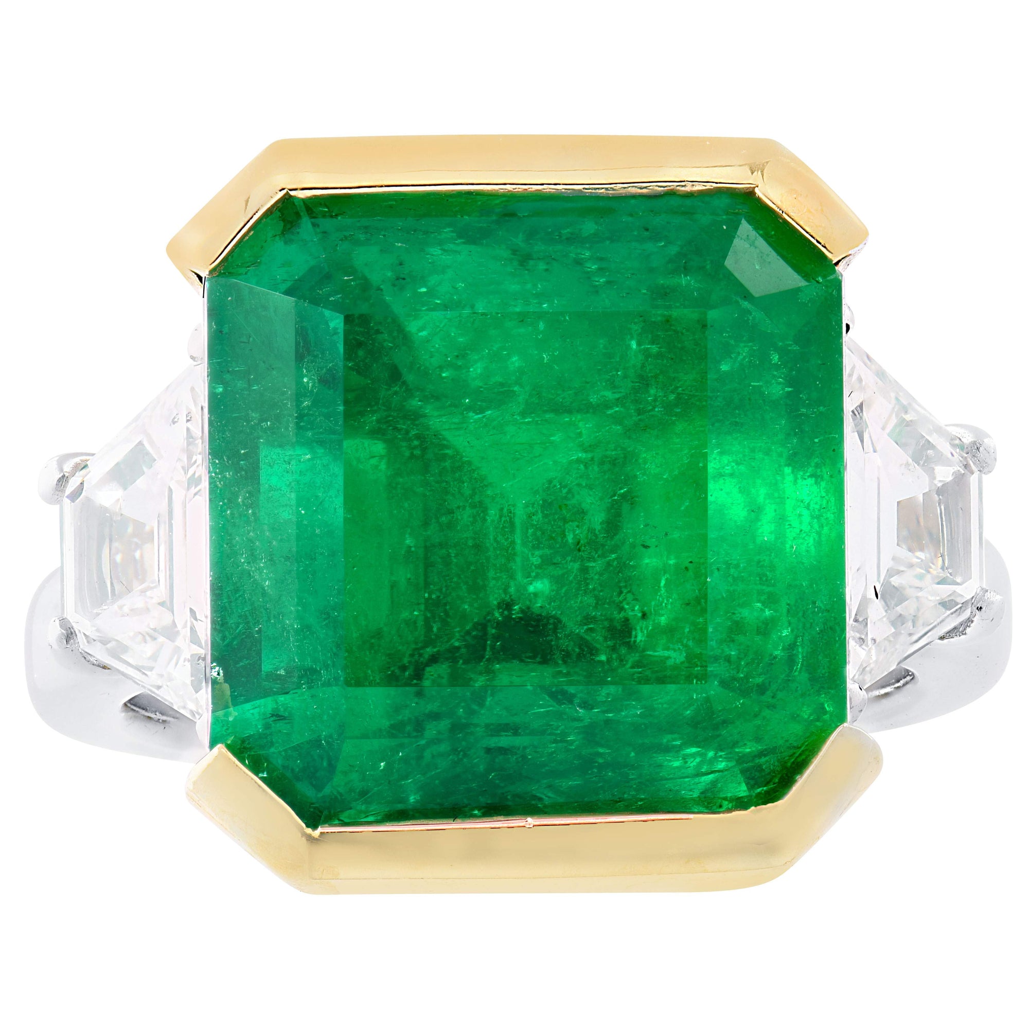 10.80 Carat Columbian Emerald & Diamond Ring