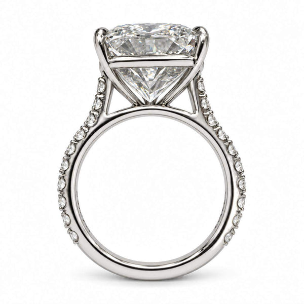 GIA Certified 9.40 Carat Cushion Cut Diamond Engagement Ring