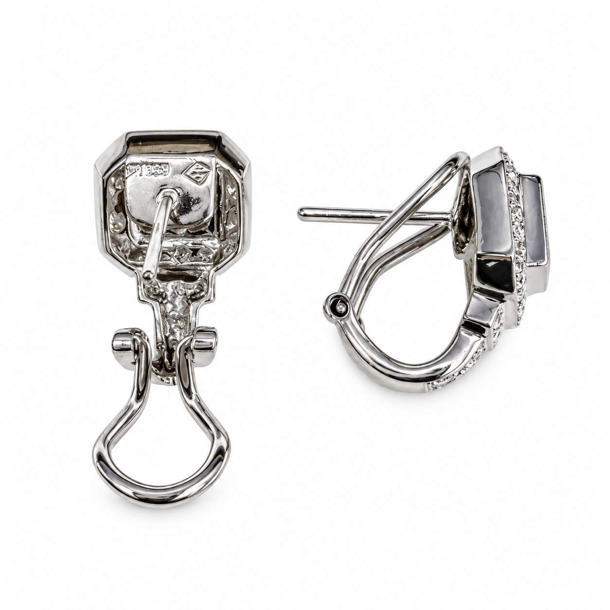 Platinum Diamond Hoop Earrings