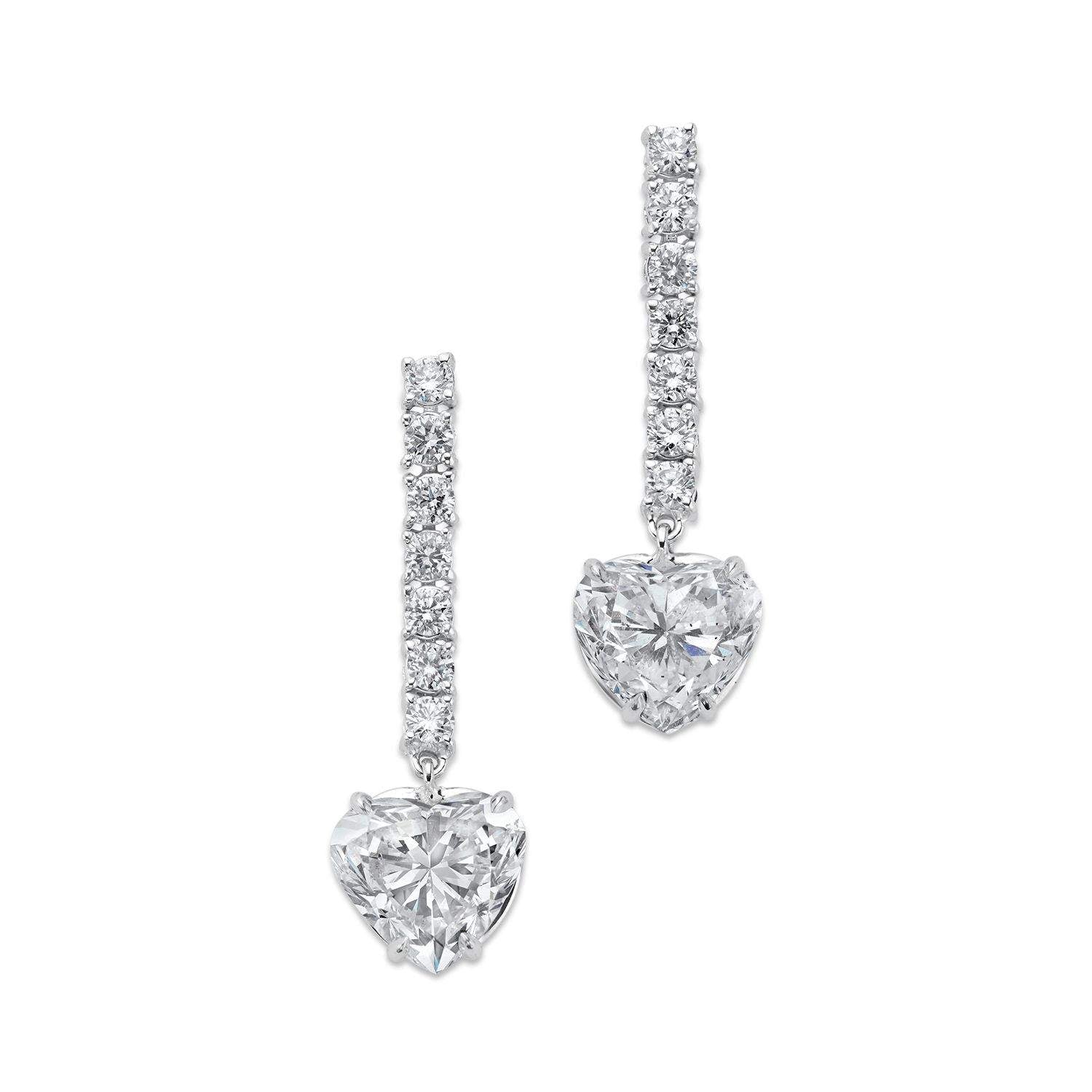 DIAMOND HEART DROP EARRINGS Provident Jewelery