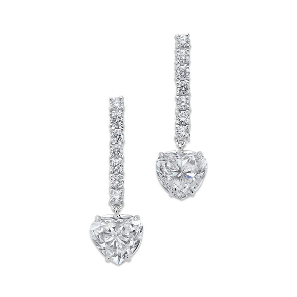 DIAMOND HEART DROP EARRINGS Provident Jewelery