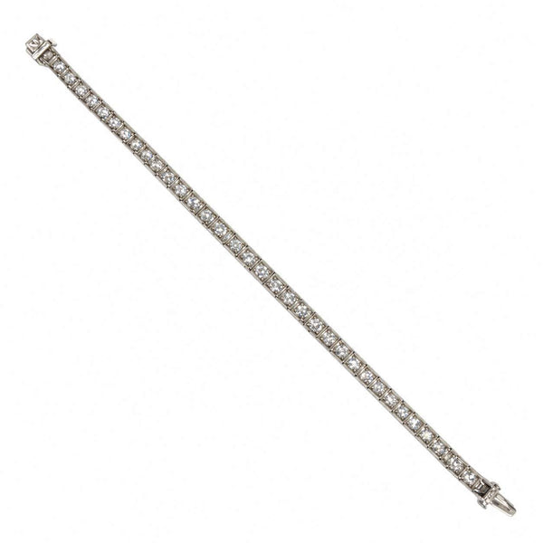 Art Deco Platinum Diamond Tennis Bracelet