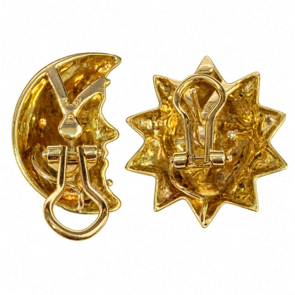 Sun & Moon Diamond Earrings