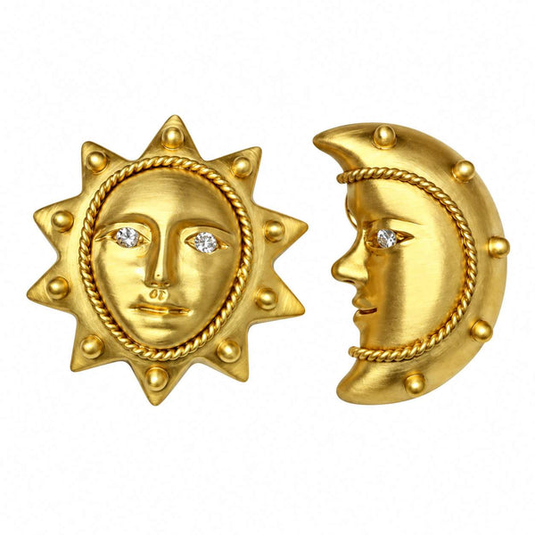 Sun & Moon Diamond Earrings