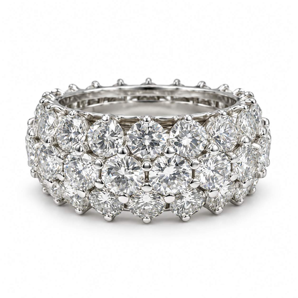 9.44 Carat Round Brilliant Cut Diamond Eternity Band