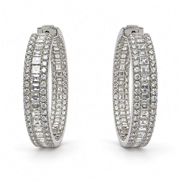 5.11 Carat Diamond Hoop Earrings