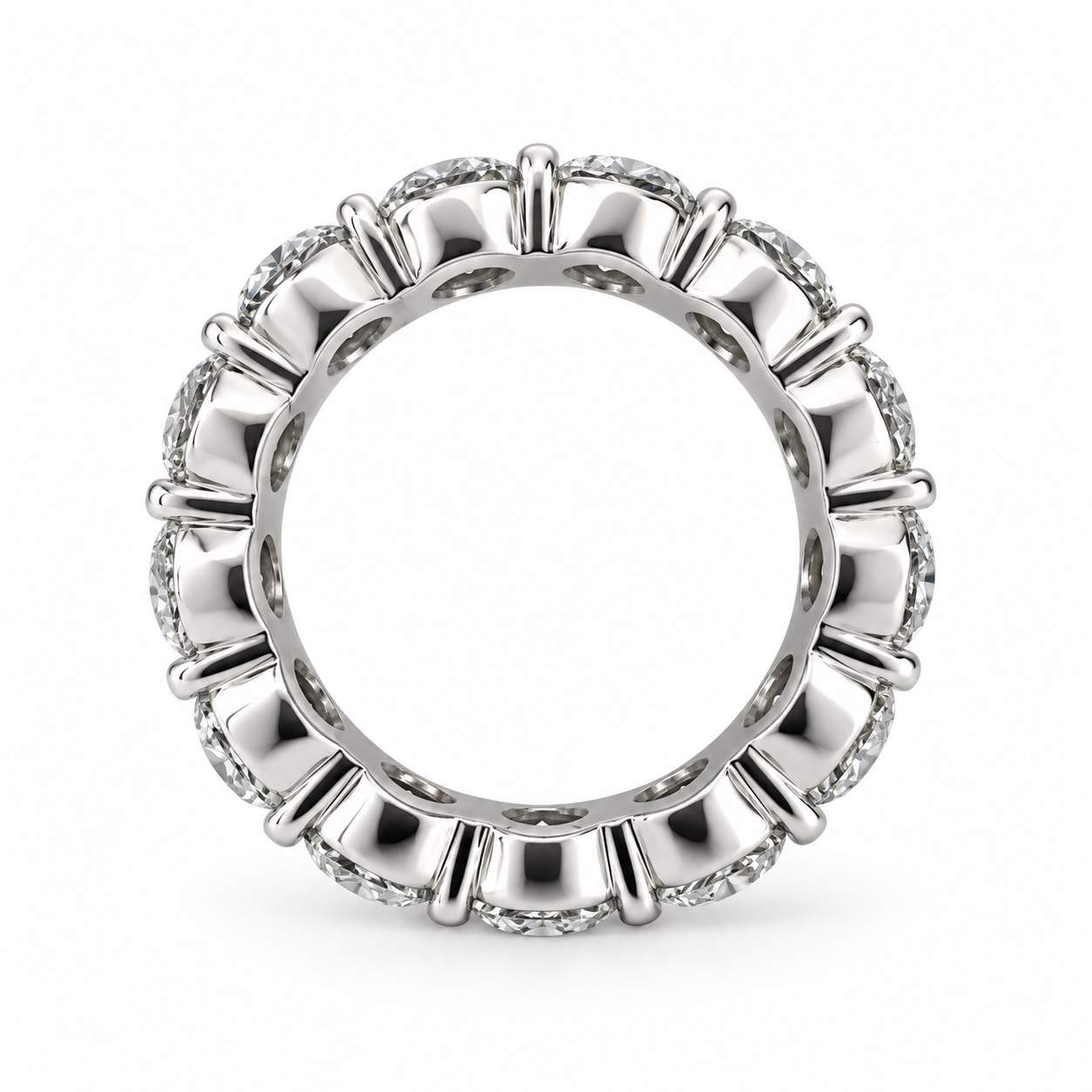 6.20 Carat Round Brilliant Cut Diamond Eternity Band</br>