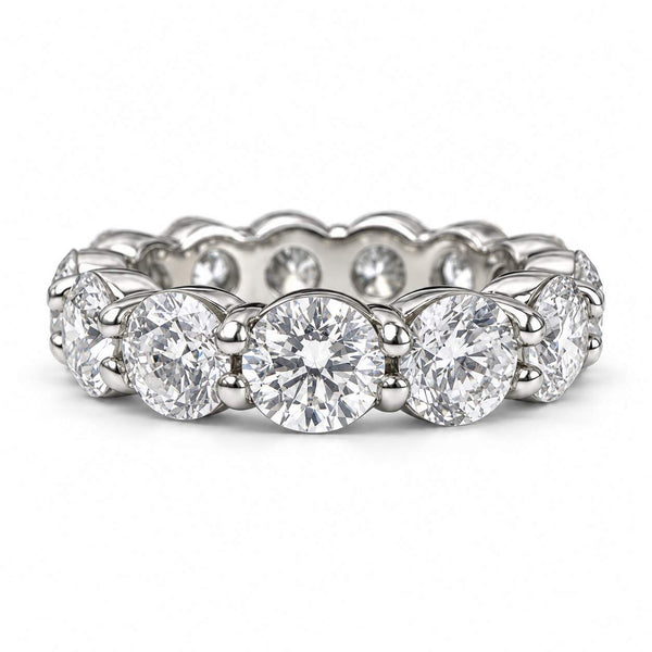 6.20 Carat Round Brilliant Cut Diamond Eternity Band</br>