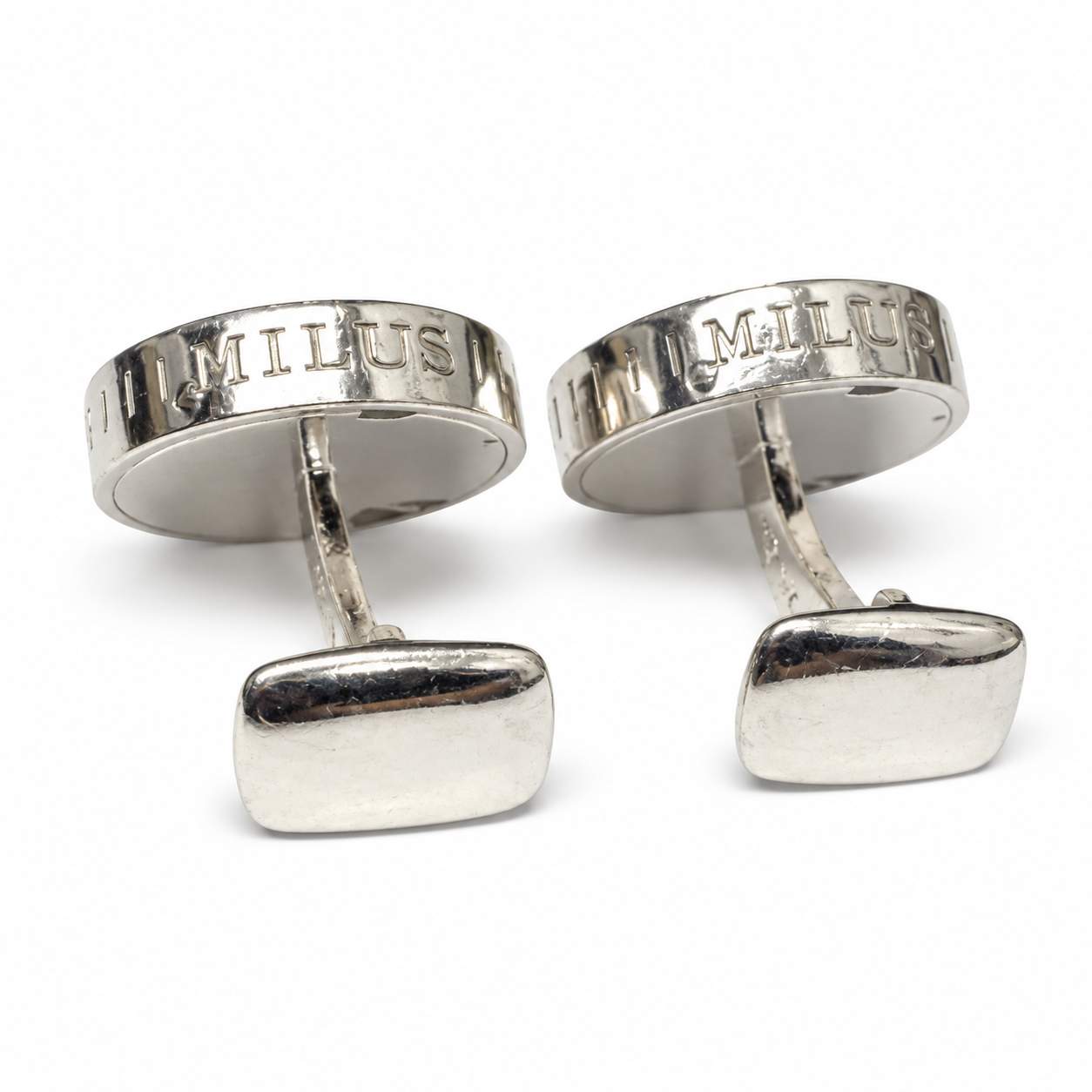 MILUS Diamond Cufflinks with Moving Mechanisms