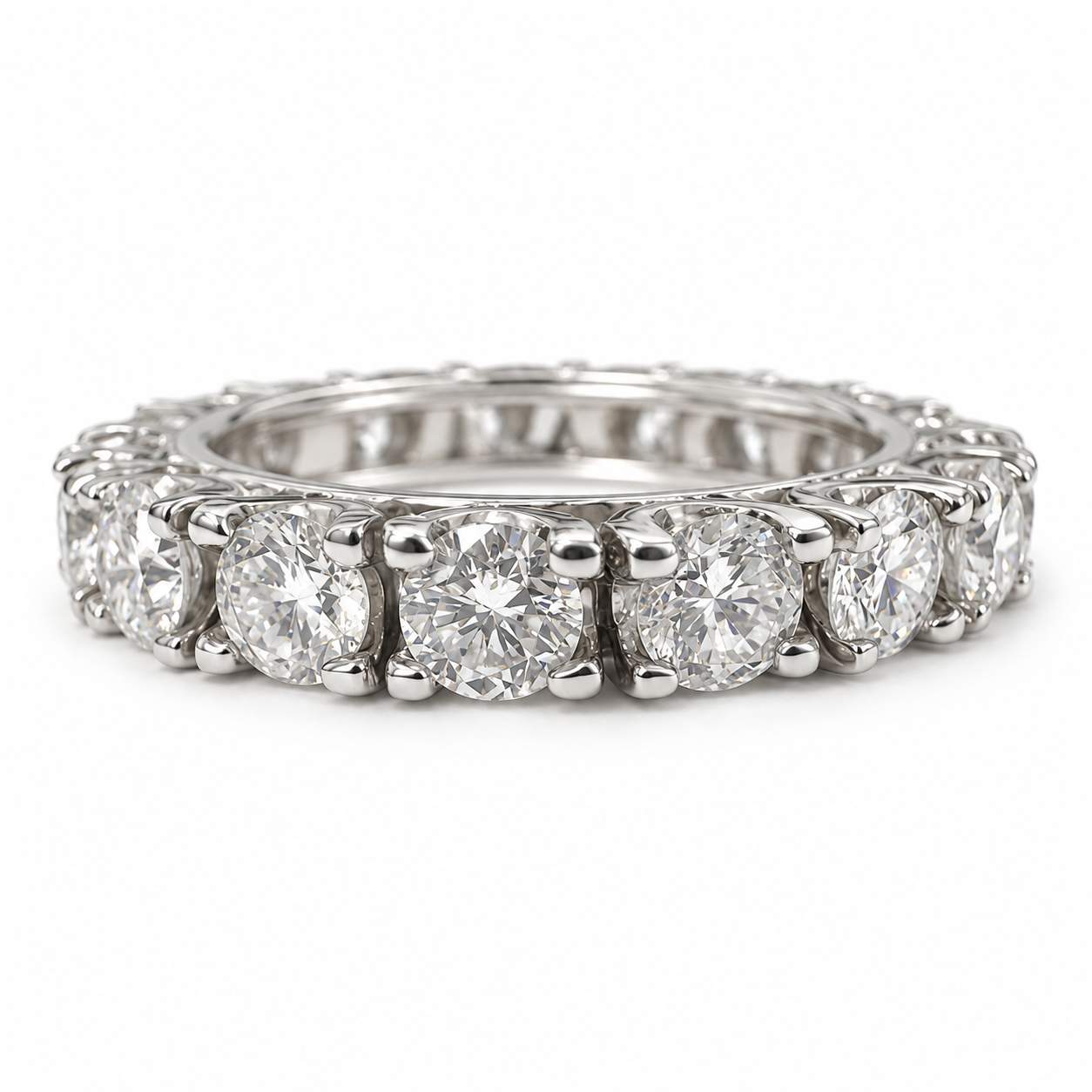 2.70 Carat Round Brilliant Cut Diamond Eternity Band