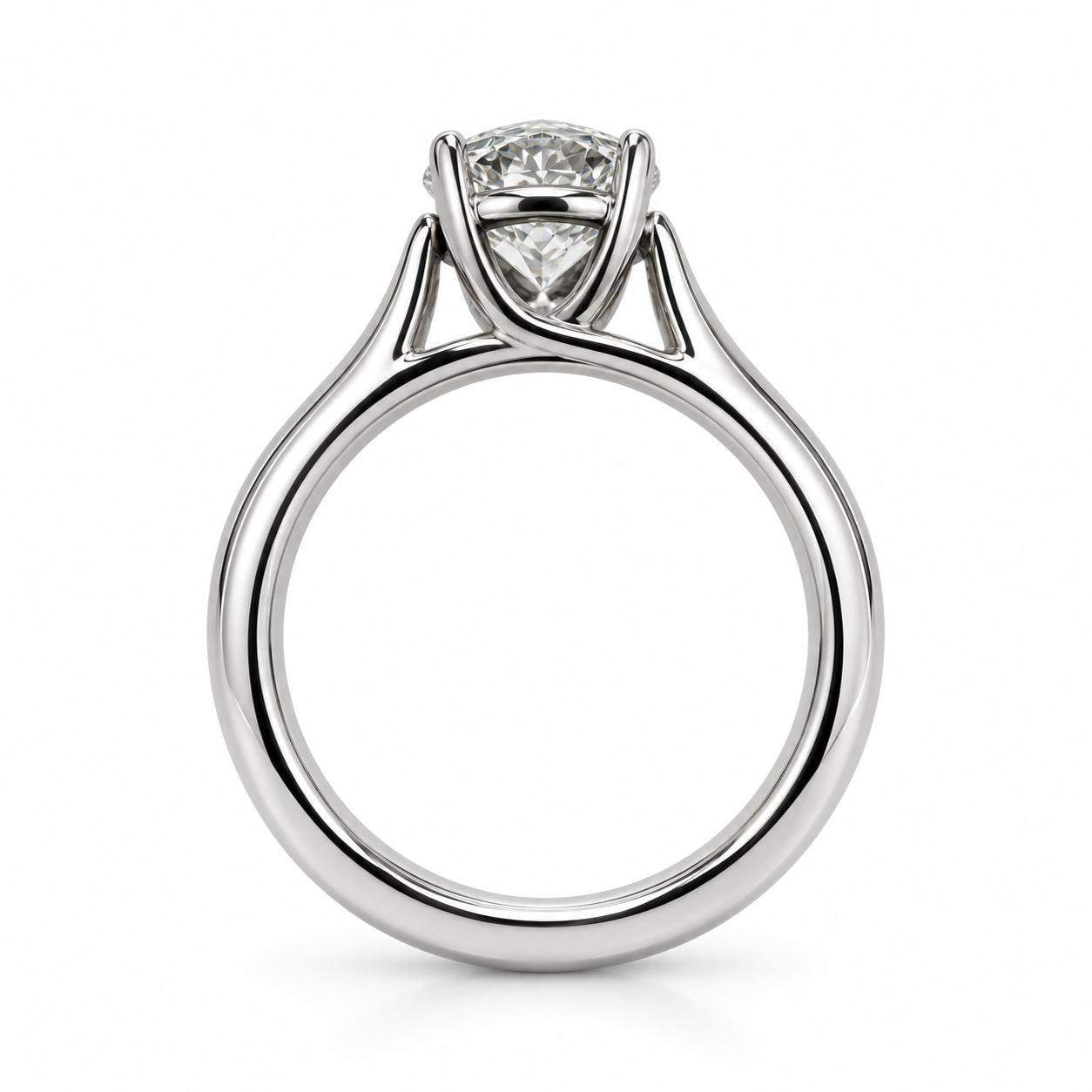 GIA Certified 1.62 Carat Round Brilliant Cut Diamond Engagement Ring