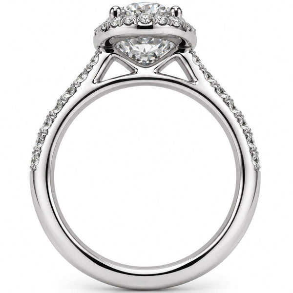 GIA Certified 1.50 Carat Oval Cut Diamond Halo Engagement Ring