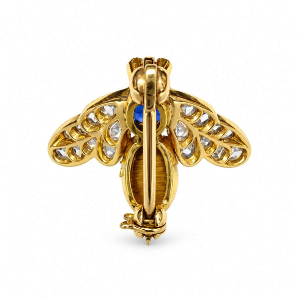 Victorian Gemstone Bee Brooch