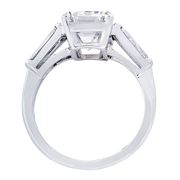 GIA Certified 3 Carat Emerald Cut Diamond Engagement Ring