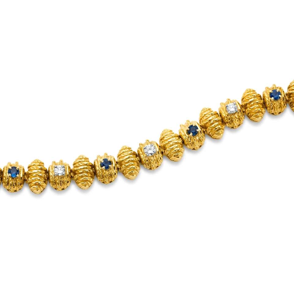 CARTIER SAPPHIRE AND DIAMOND BRACELET