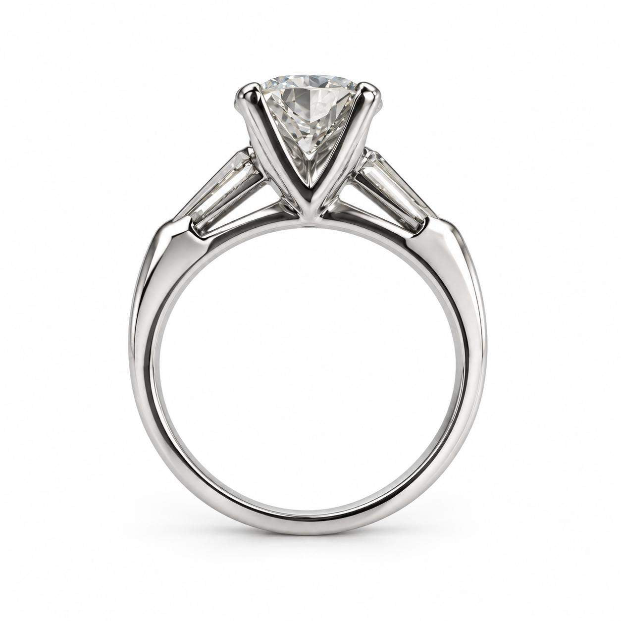 GIA Certified 1.53 Carat Round Brilliant Cut Diamond Engagement Ring