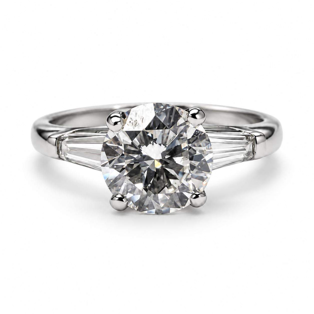 GIA Certified 1.53 Carat Round Brilliant Cut Diamond Engagement Ring