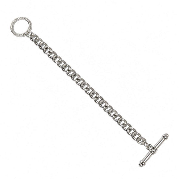 Diamond Curb-Link Toggle Bracelet