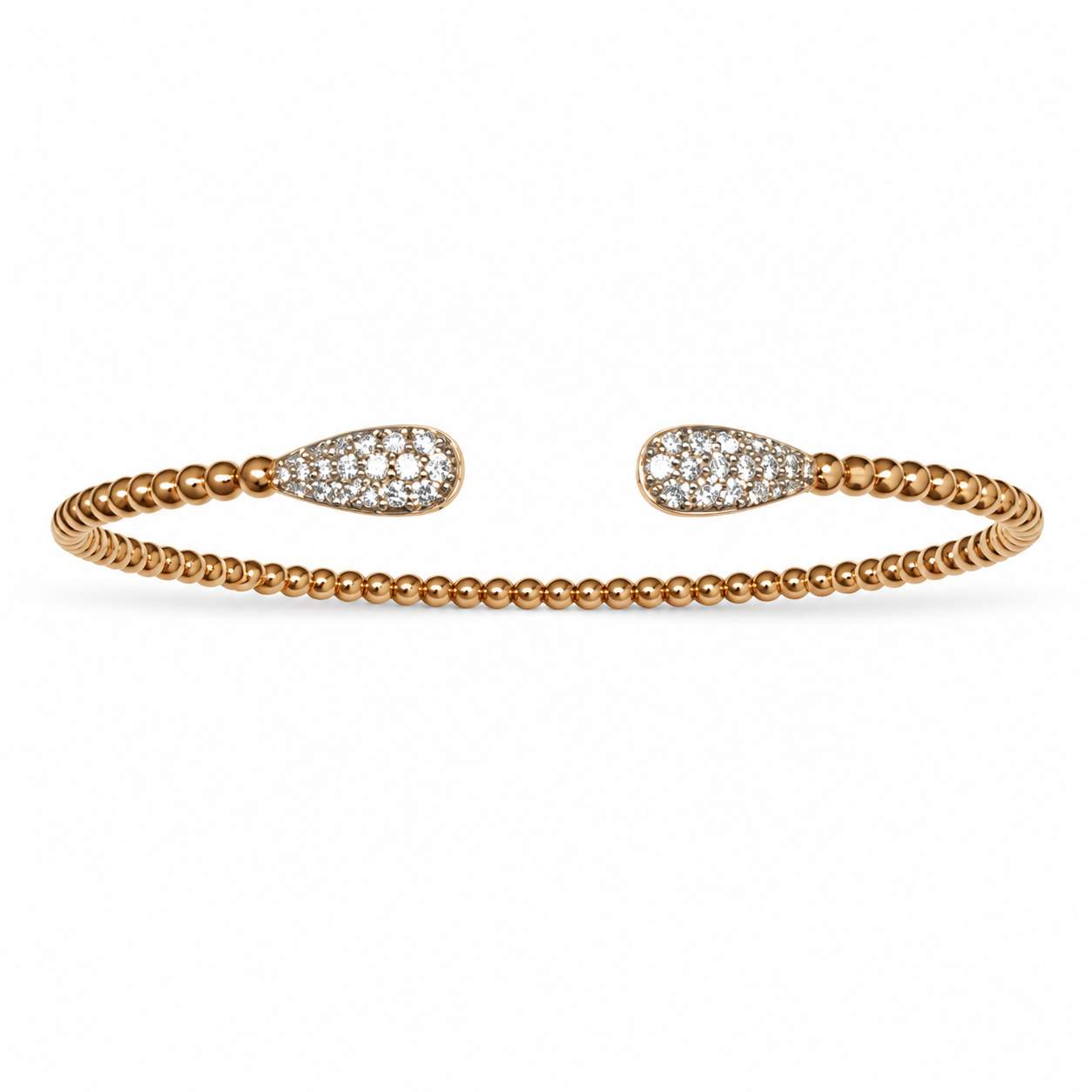 Diamond Beaded Flexible Bangle