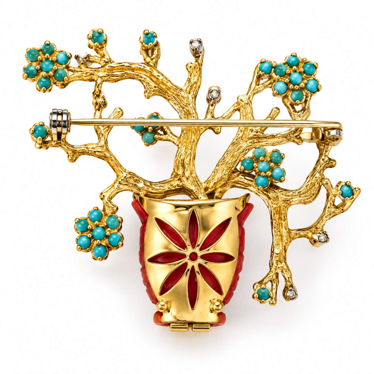 Vintage Garavelli Bonsai Tree Brooch